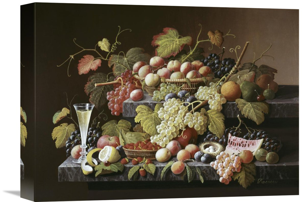 Global Gallery 'Bountiful Harvest' by Severin Roesen Painting Print on